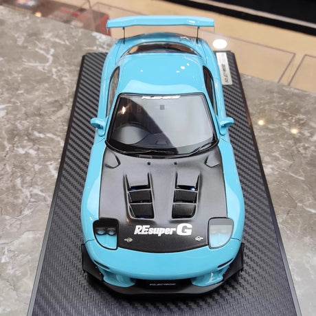 [Ignition] 1:18 Mazda 1992 RX-7 FD3S RE Amemiya Blue Model Car Resin