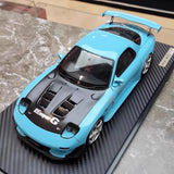 [Ignition] 1:18 Mazda 1992 RX-7 FD3S RE Amemiya Blue Model Car Resin