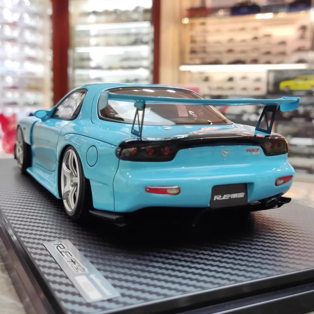 [Ignition] 1:18 Mazda 1992 RX-7 FD3S RE Amemiya Blue Model Car Resin