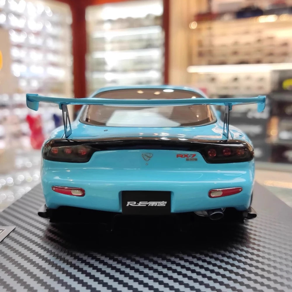 [Ignition] 1:18 Mazda 1992 RX-7 FD3S RE Amemiya Blue Model Car Resin