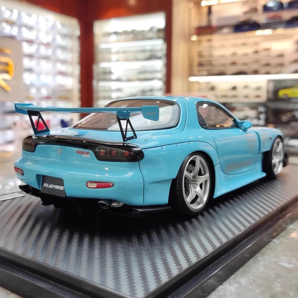 [Ignition] 1:18 Mazda 1992 RX-7 FD3S RE Amemiya Blue Model Car Resin