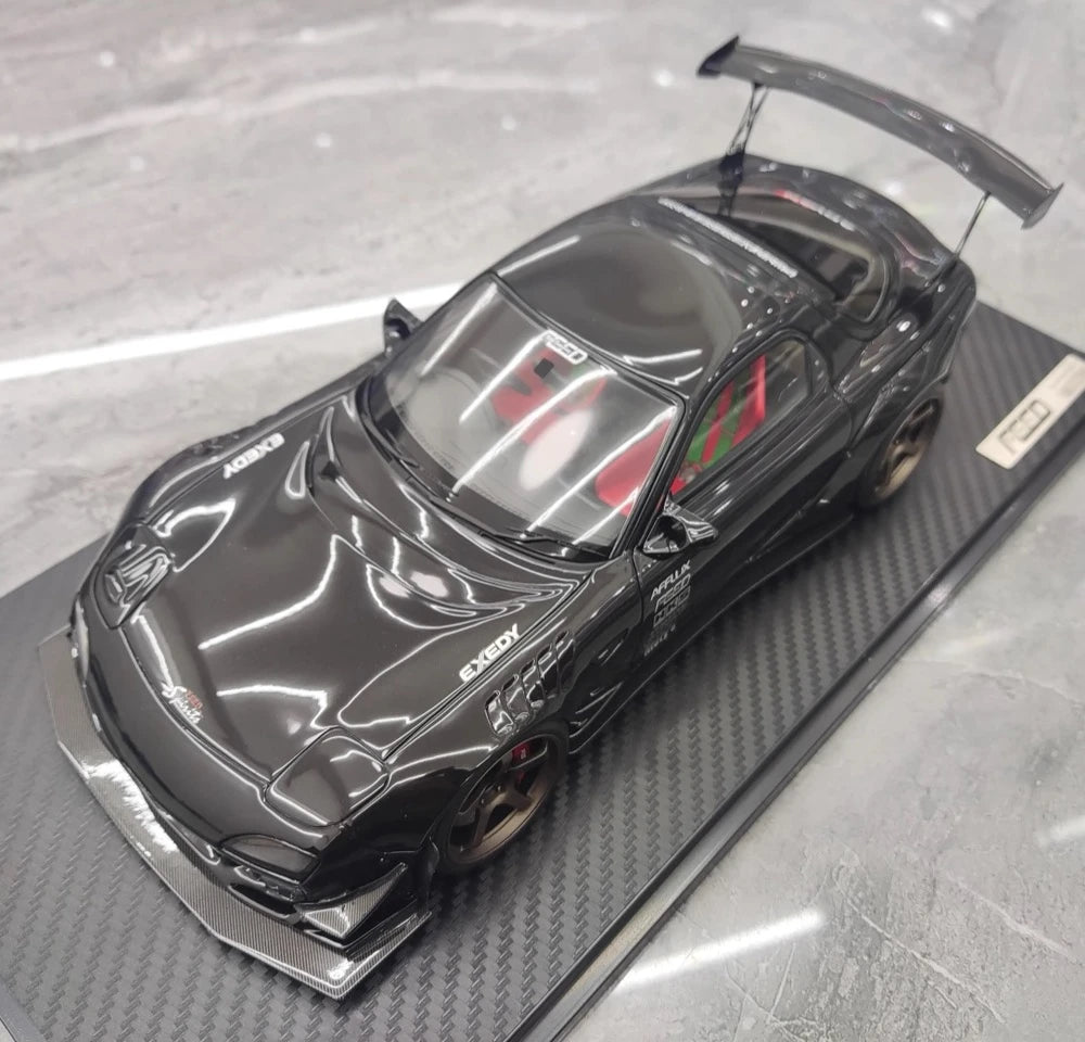 [Ignition] 1:18 Mazda 1992 RX-7 Feed Afflux GT3 FD3S Black Model Car Resin