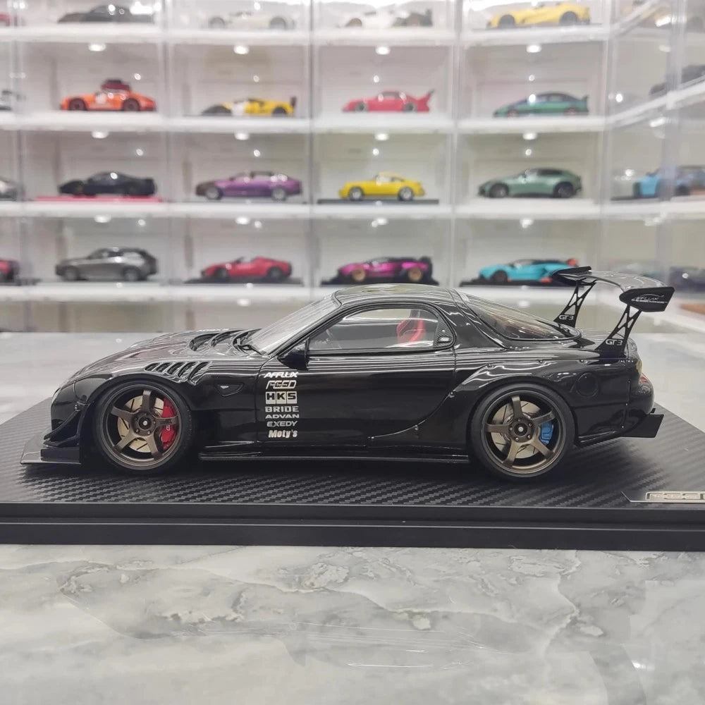[Ignition] 1:18 Mazda 1992 RX-7 Feed Afflux GT3 FD3S Black Model Car Resin
