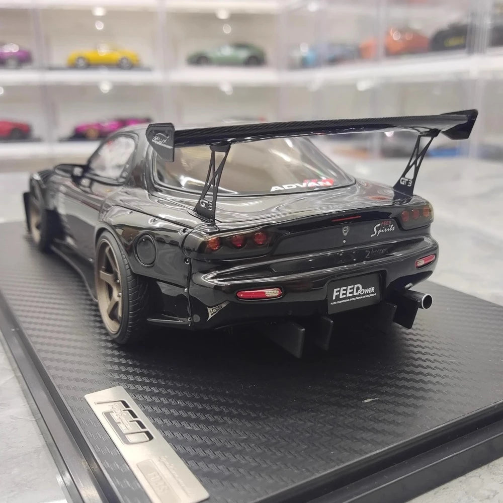[Ignition] 1:18 Mazda 1992 RX-7 Feed Afflux GT3 FD3S Black Model Car Resin
