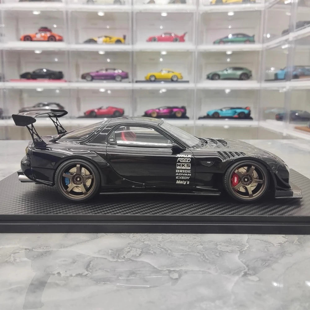 [Ignition] 1:18 Mazda 1992 RX-7 Feed Afflux GT3 FD3S Black Model Car Resin