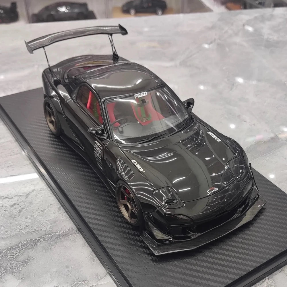 [Ignition] 1:18 Mazda 1992 RX-7 Feed Afflux GT3 FD3S Black Model Car Resin