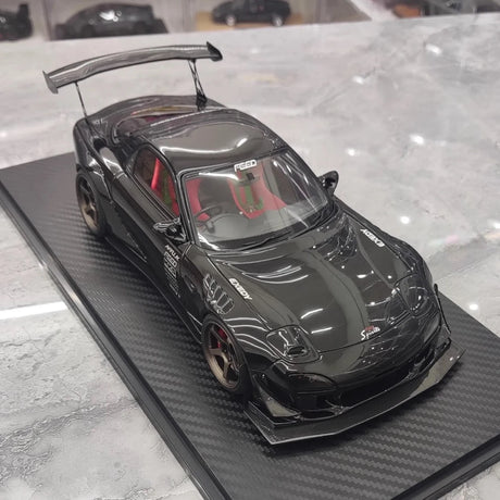 [Ignition] 1:18 Mazda 1992 RX-7 Feed Afflux GT3 FD3S Black Model Car Resin