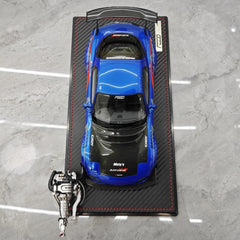 [Ignition] 1:18 Mazda 1992 RX-7 Feed Afflux GT3 FD3S Blue Model Car Resin
