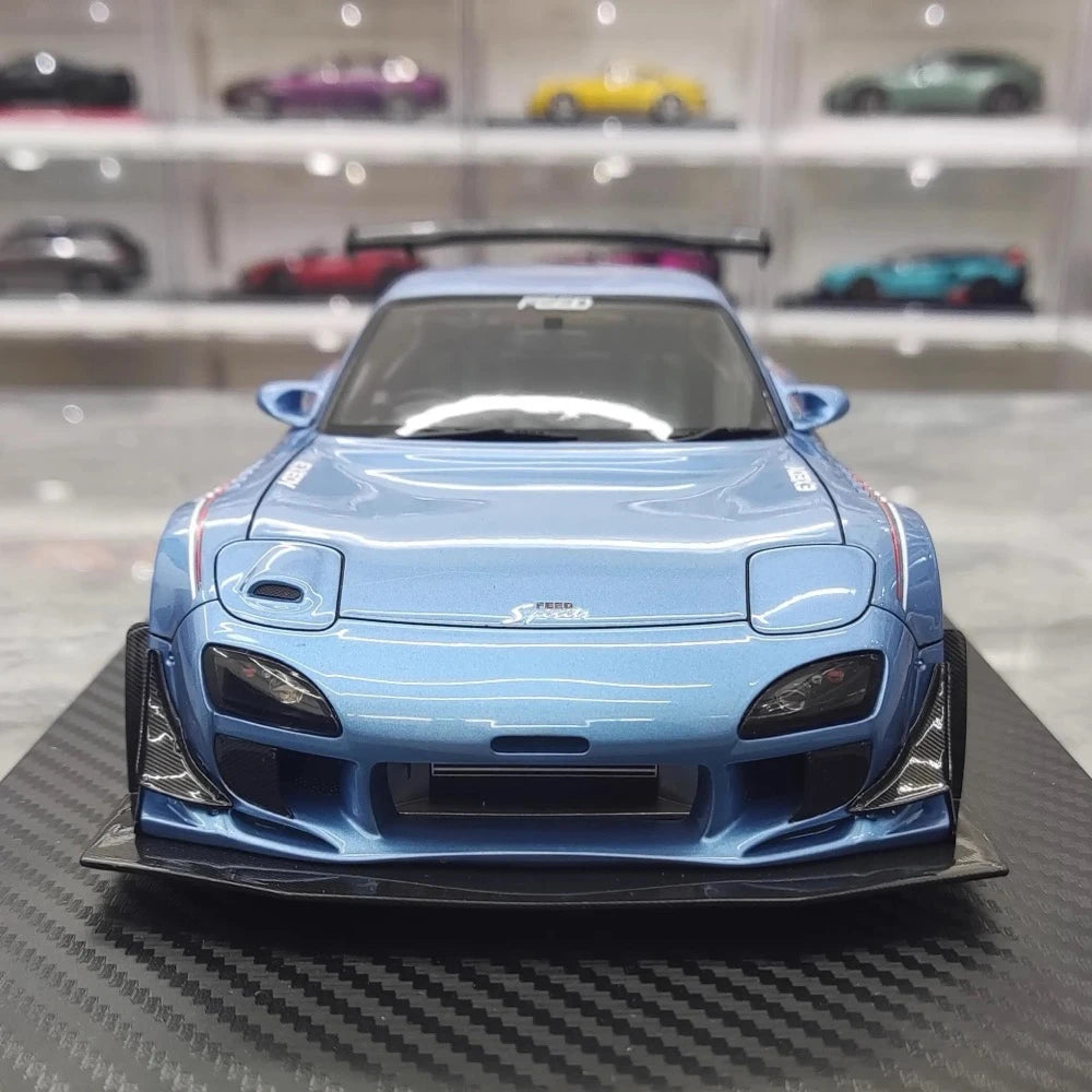 [Ignition] 1:18 Mazda 1992 RX-7 Feed Afflux GT3 FD3S Cyan Model Car Resin
