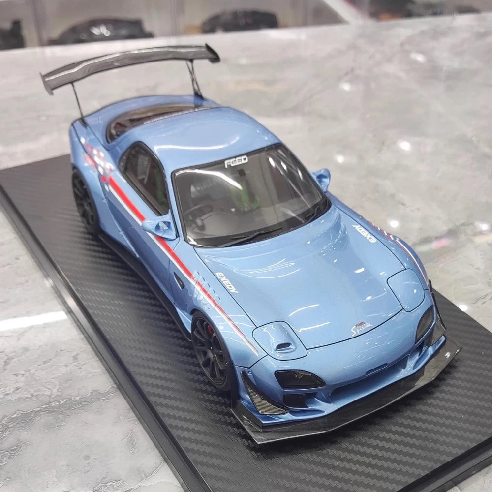[Ignition] 1:18 Mazda 1992 RX-7 Feed Afflux GT3 FD3S Cyan Model Car Resin