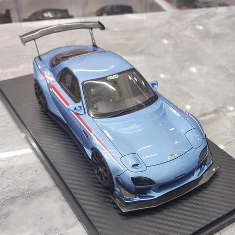 [Ignition] 1:18 Mazda 1992 RX-7 Feed Afflux GT3 FD3S Cyan Model Car Resin