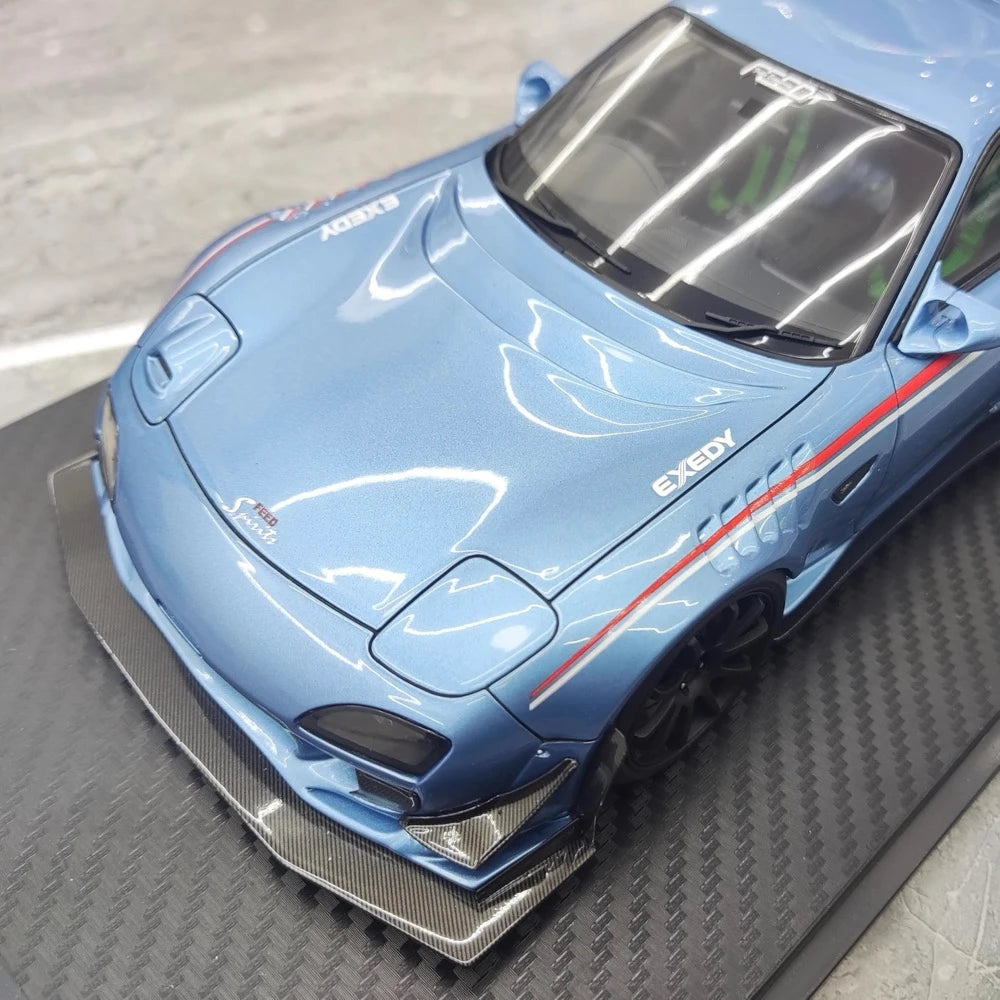[Ignition] 1:18 Mazda 1992 RX-7 Feed Afflux GT3 FD3S Cyan Model Car Resin