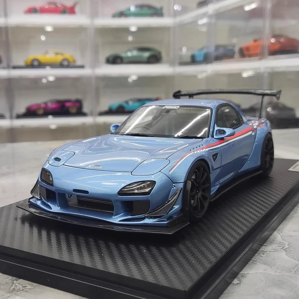 [Ignition] 1:18 Mazda 1992 RX-7 Feed Afflux GT3 FD3S Cyan Model Car Resin
