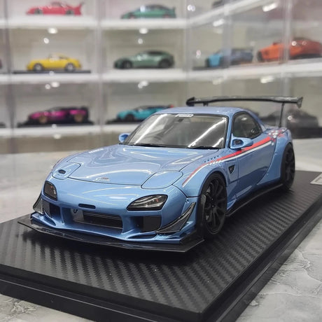 [Ignition] 1:18 Mazda 1992 RX-7 Feed Afflux GT3 FD3S Cyan Model Car Resin