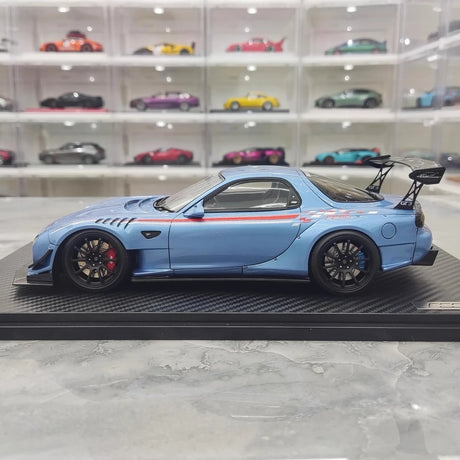 [Ignition] 1:18 Mazda 1992 RX-7 Feed Afflux GT3 FD3S Cyan Model Car Resin