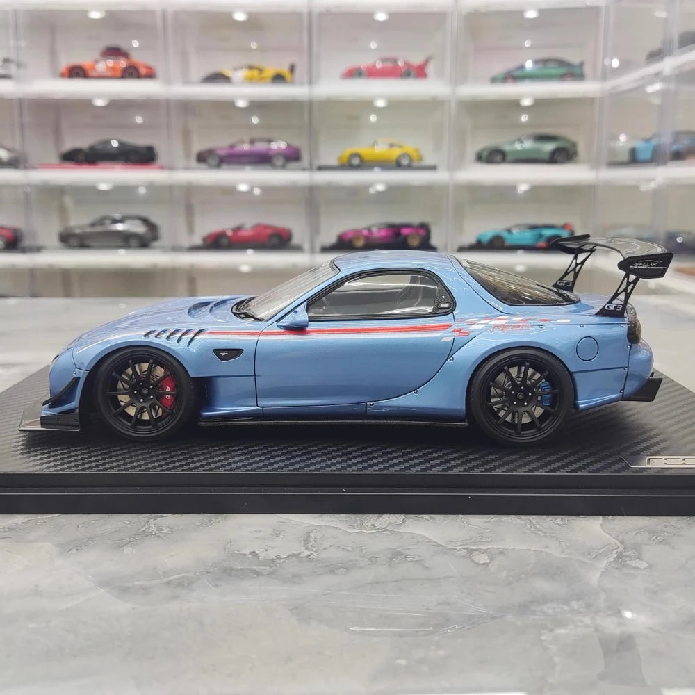 [Ignition] 1:18 Mazda 1992 RX-7 Feed Afflux GT3 FD3S Cyan Model Car Resin