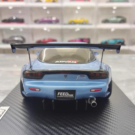 [Ignition] 1:18 Mazda 1992 RX-7 Feed Afflux GT3 FD3S Cyan Model Car Resin