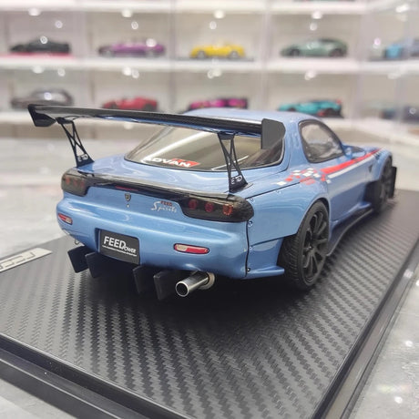 [Ignition] 1:18 Mazda 1992 RX-7 Feed Afflux GT3 FD3S Cyan Model Car Resin
