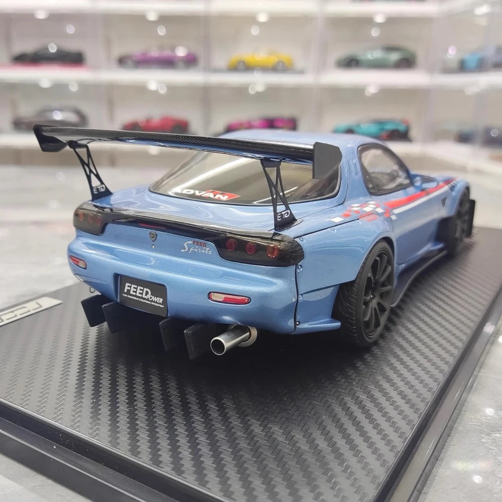 [Ignition] 1:18 Mazda 1992 RX-7 Feed Afflux GT3 FD3S Cyan Model Car Resin