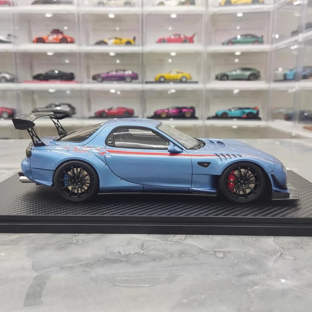 [Ignition] 1:18 Mazda 1992 RX-7 Feed Afflux GT3 FD3S Cyan Model Car Resin