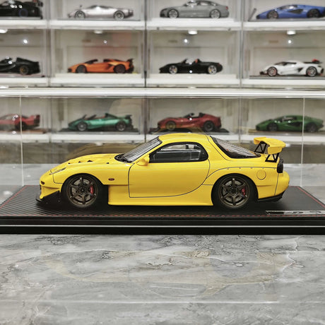 Ignition Mazda 1993 RX-7 FD3S Initial D Keisuke Takahashi Yellow 1:18 – Samlarresin Resin Modellresin