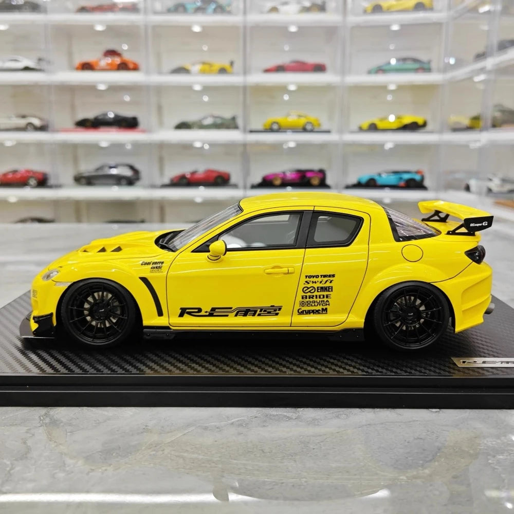 [Ignition] 1:18 Mazda 2003 RX-8 RE Amemiya Yellow Model Car Resin
