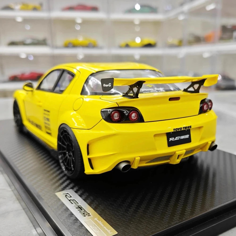 [Ignition] 1:18 Mazda 2003 RX-8 RE Amemiya Yellow Model Car Resin