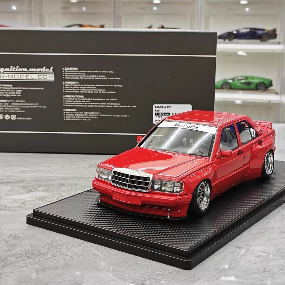 [Ignition] 1:18 Mercedes-Benz 1990 190E Pandem Rocket Bunny Red Model Car Resin