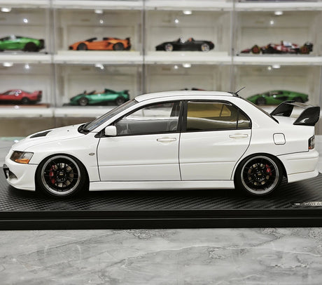 Ignition Mitsubishi 2004 Lancer Evolution VIII MR JDM White 1:18 – Verzamelbare Resin Modelresin