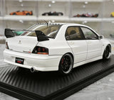 Ignition Mitsubishi 2004 Lancer Evolution VIII MR JDM White 1:18 – Verzamelbare Resin Modelresin