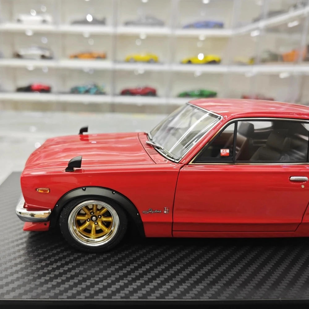 [Ignition] 1:18 Nissan 1970 Skyline 2000 GT-R KPGC10 Red Model Car Resin