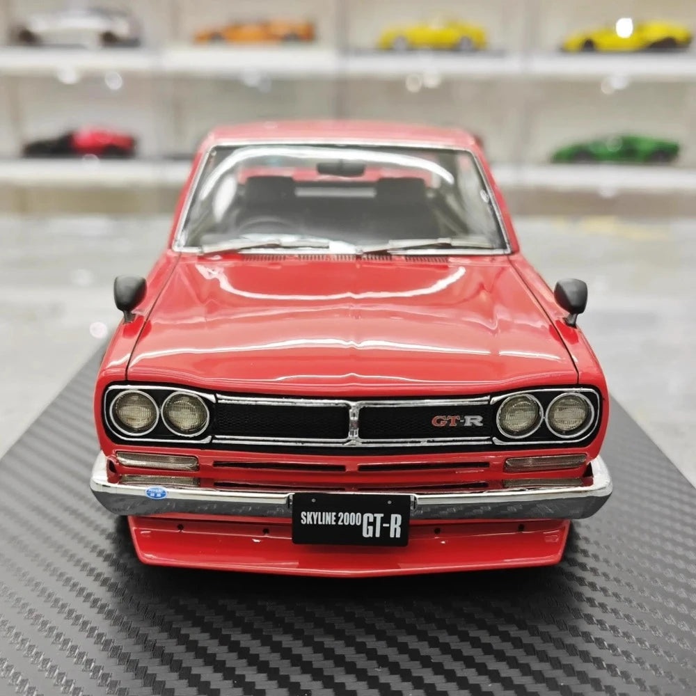 [Ignition] 1:18 Nissan 1970 Skyline 2000 GT-R KPGC10 Red Model Car Resin