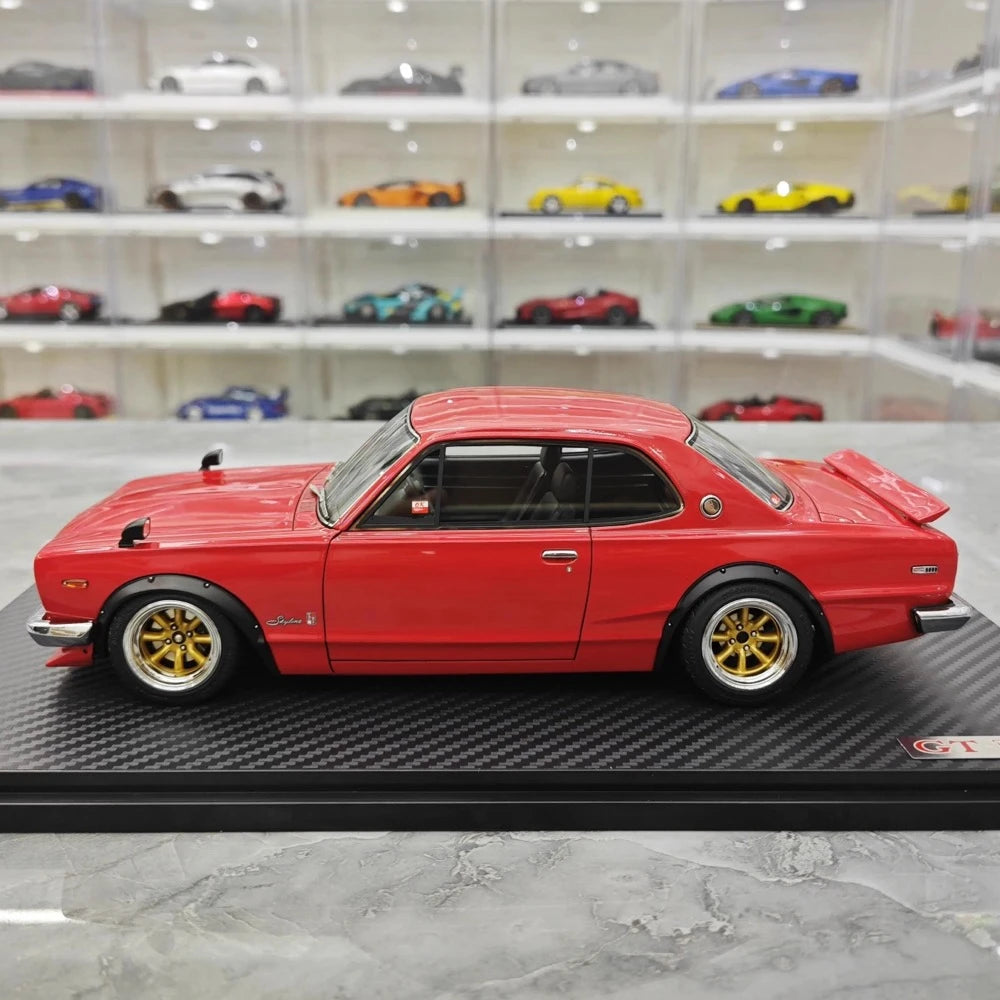[Ignition] 1:18 Nissan 1970 Skyline 2000 GT-R KPGC10 Red Model Car Resin