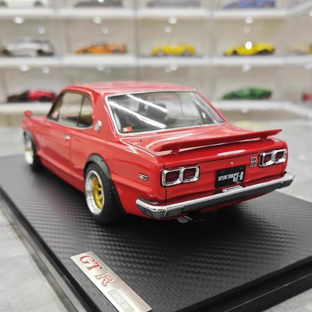 [Ignition] 1:18 Nissan 1970 Skyline 2000 GT-R KPGC10 Red Model Car Resin