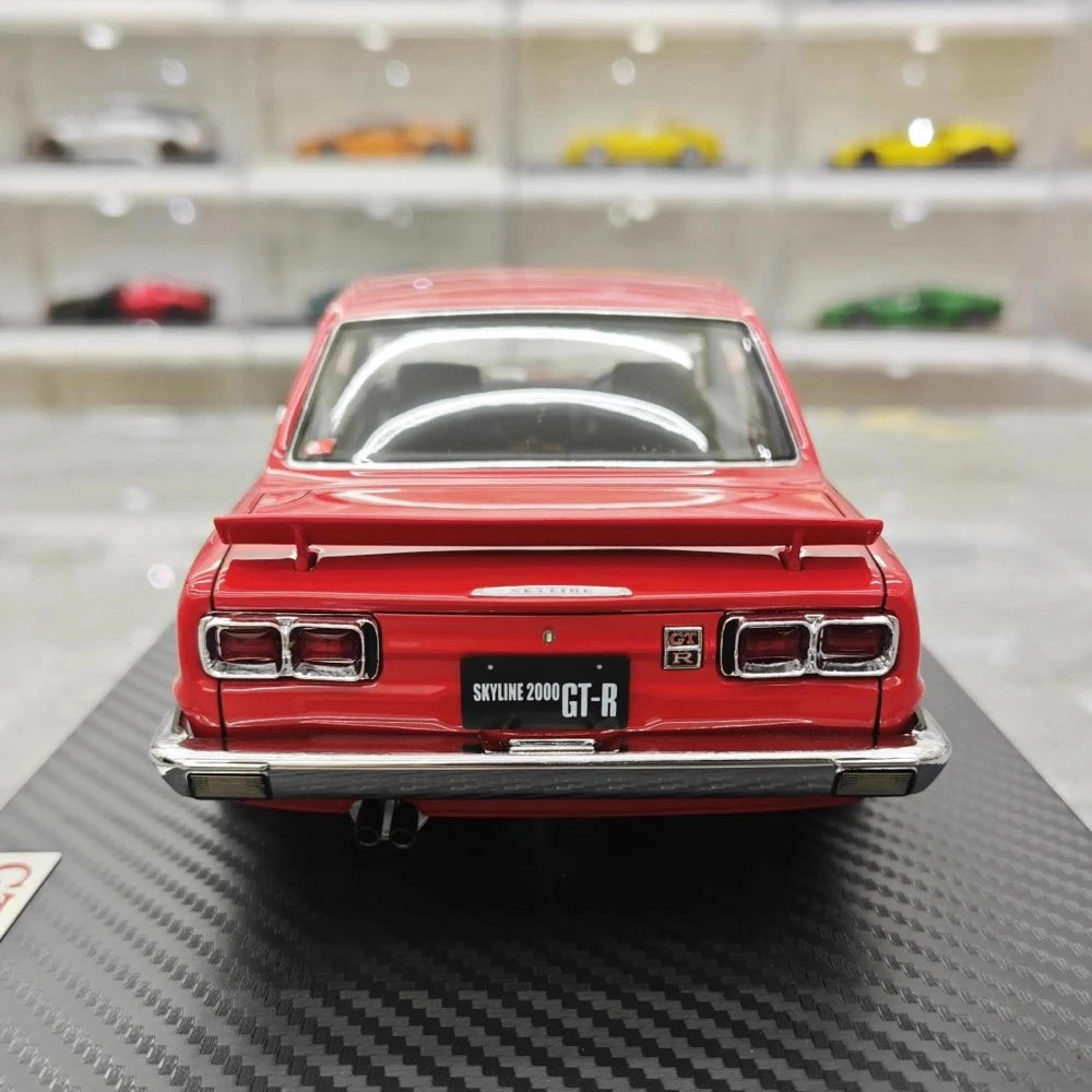 [Ignition] 1:18 Nissan 1970 Skyline 2000 GT-R KPGC10 Red Model Car Resin