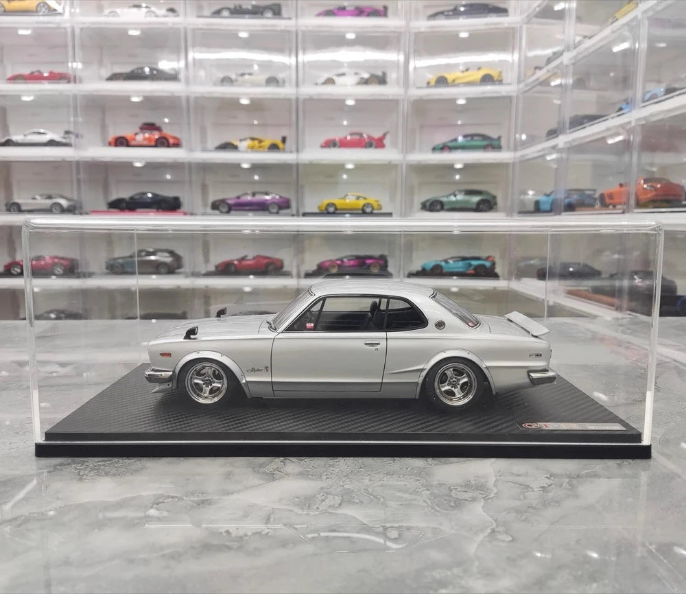 [Ignition] 1:18 Nissan 1970 Skyline 2000 GT-R KPGC10 Silver Model Car Resin