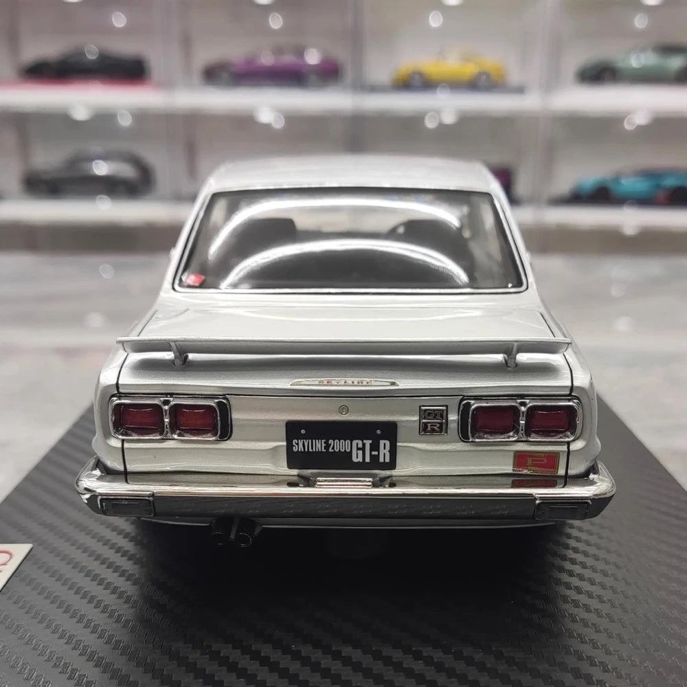 [Ignition] 1:18 Nissan 1970 Skyline 2000 GT-R KPGC10 Silver Model Car Resin