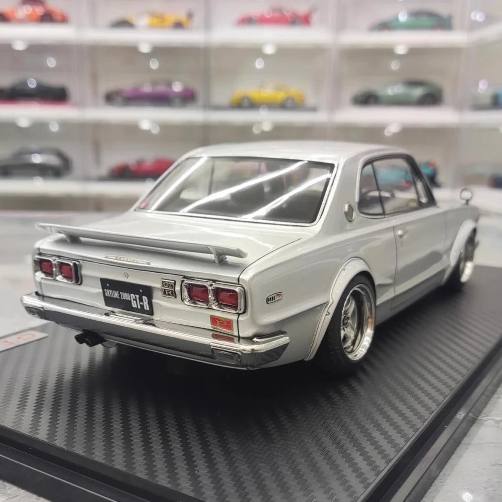 [Ignition] 1:18 Nissan 1970 Skyline 2000 GT-R KPGC10 Silver Model Car Resin