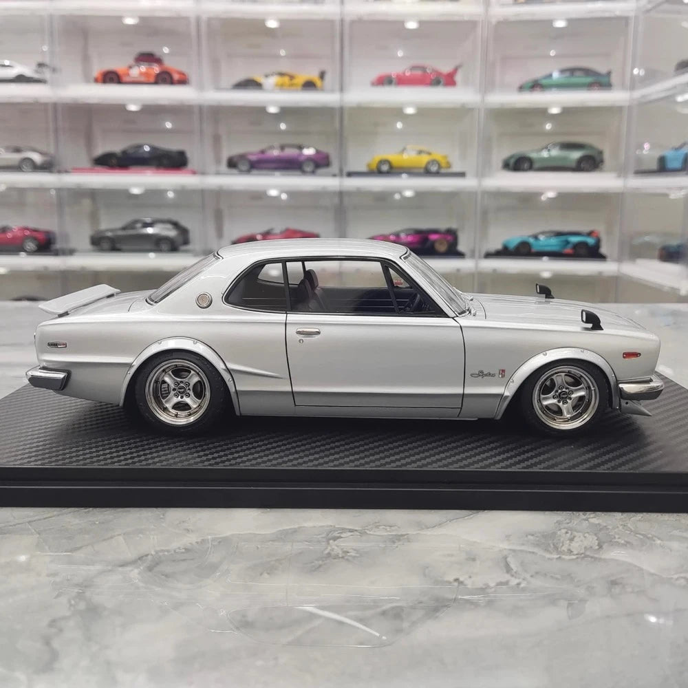 [Ignition] 1:18 Nissan 1970 Skyline 2000 GT-R KPGC10 Silver Model Car Resin