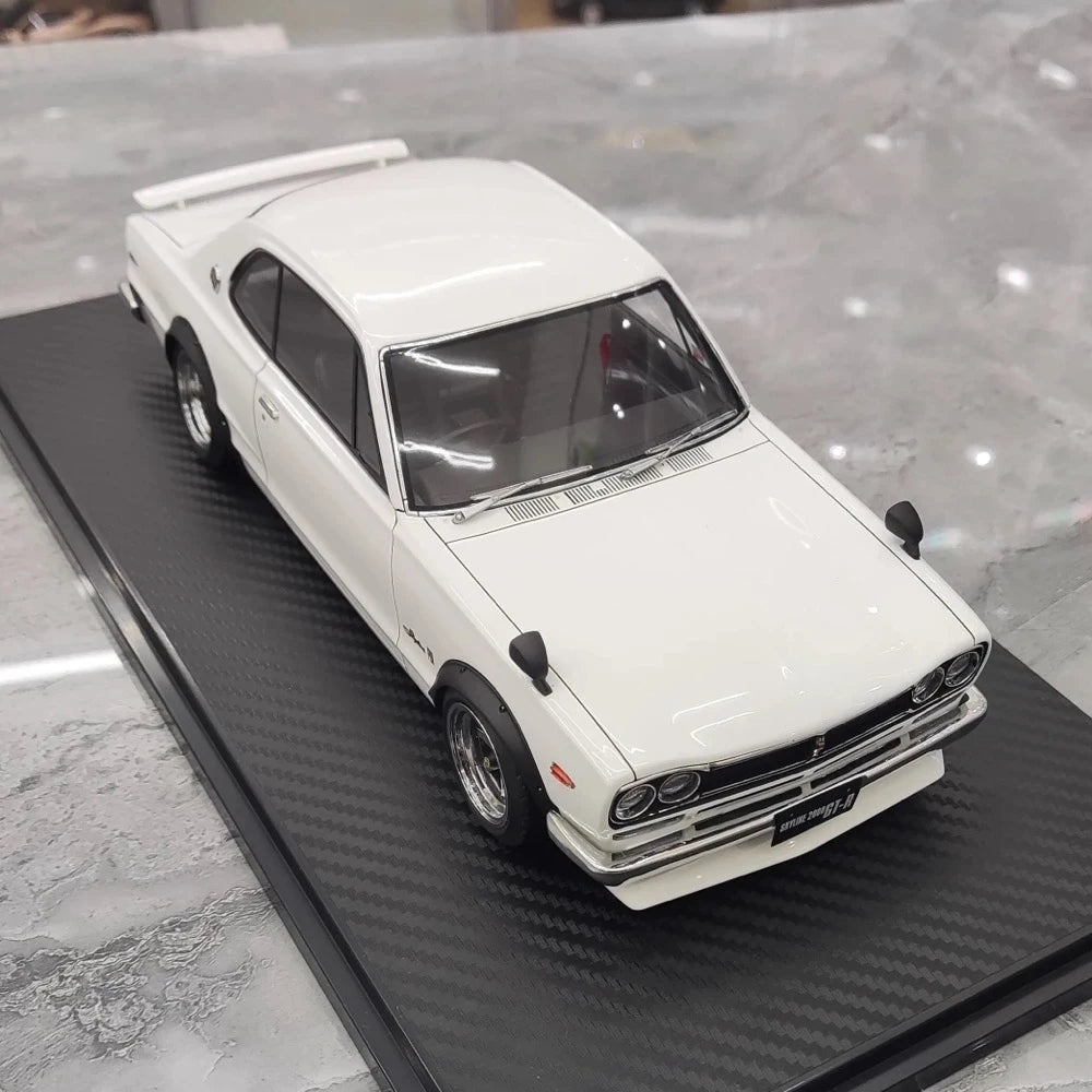 [Ignition] 1:18 Nissan 1970 Skyline 2000 GT-R KPGC10 White Model Car Resin