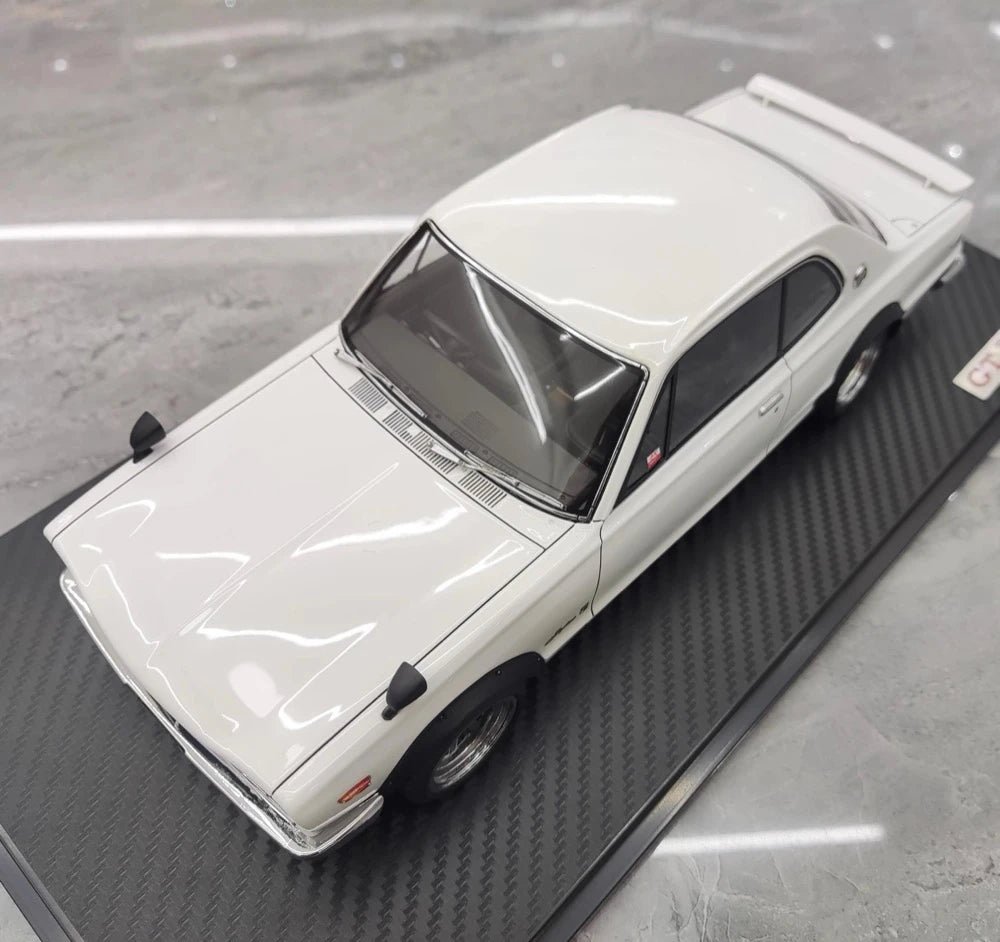 [Ignition] 1:18 Nissan 1970 Skyline 2000 GT-R KPGC10 White Model Car Resin