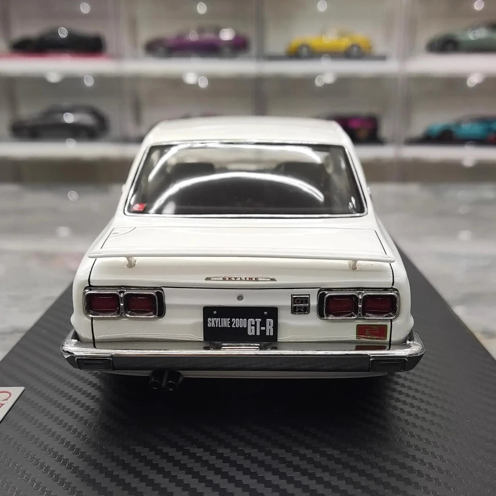 [Ignition] 1:18 Nissan 1970 Skyline 2000 GT-R KPGC10 White Model Car Resin