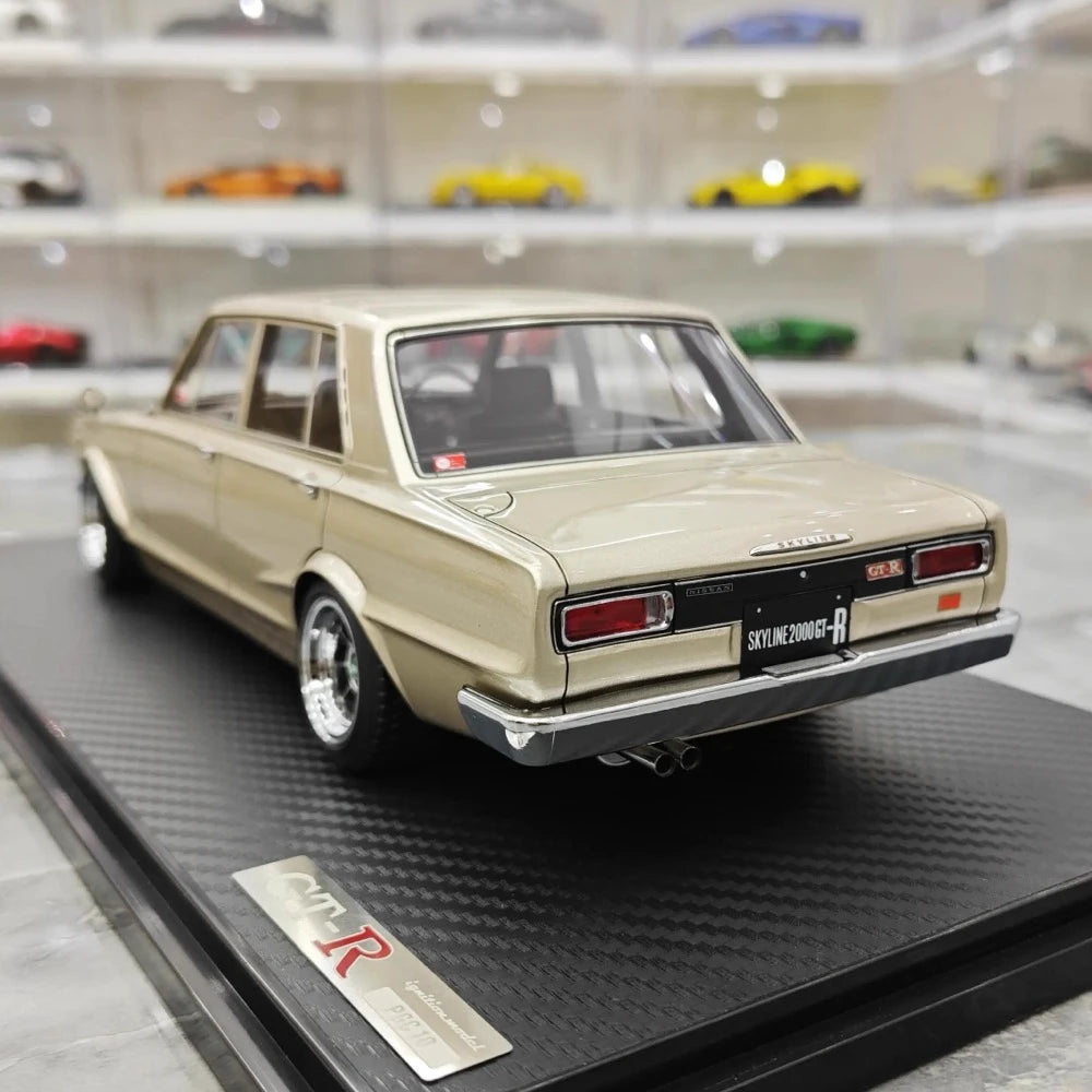 [Ignition] 1:18 Nissan 1970 Skyline 2000 GT-R PGC10 goud modelauto Hars