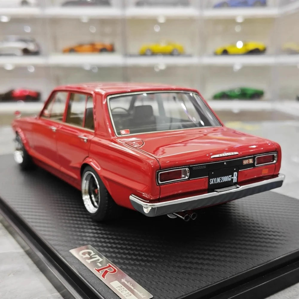 [Ignition] 1:18 Nissan 1970 Skyline 2000 GT-R PGC10 Red Model Car Resin