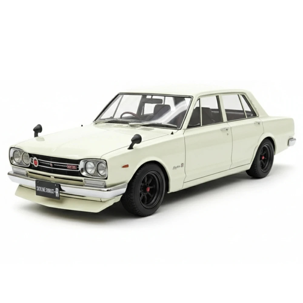 [Ignition] 1:18 Nissan 1970 Skyline 2000 GT-R PGC10 vit modellbil harts