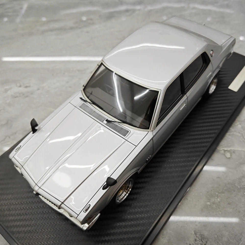 [Ignition] 1:18 Nissan 1971 Bluebird U 2000GTX G610 argent voiture miniature Resin