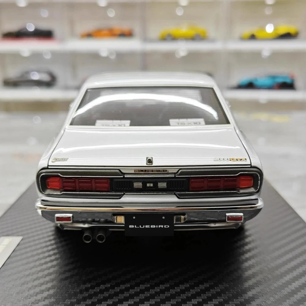 [Ignition] 1:18 Nissan 1971 Bluebird U 2000GTX G610 argent voiture miniature Resin