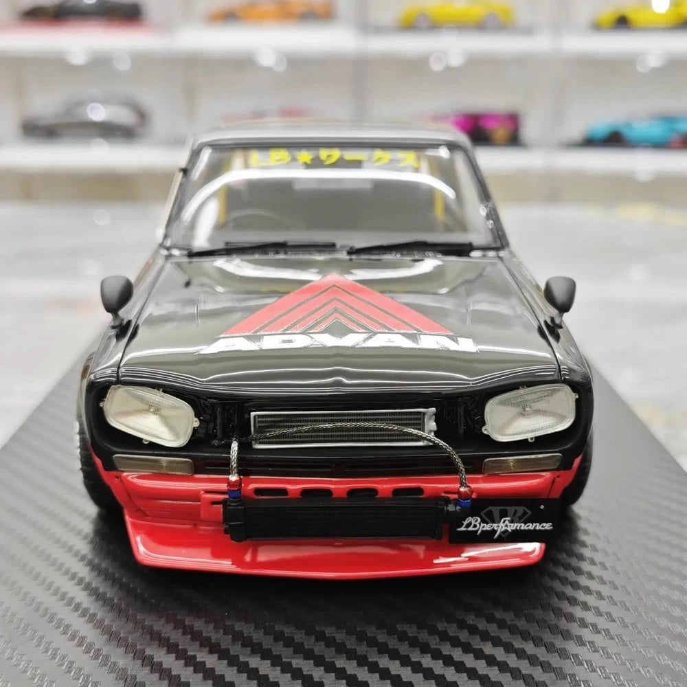 [Ignition] 1:18 Nissan 1971 Skyline LBWK Hakosuka 2Door Black Model Car Resin