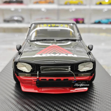 [Ignition] 1:18 Nissan 1971 Skyline LBWK Hakosuka 2Door Black Model Car Resin
