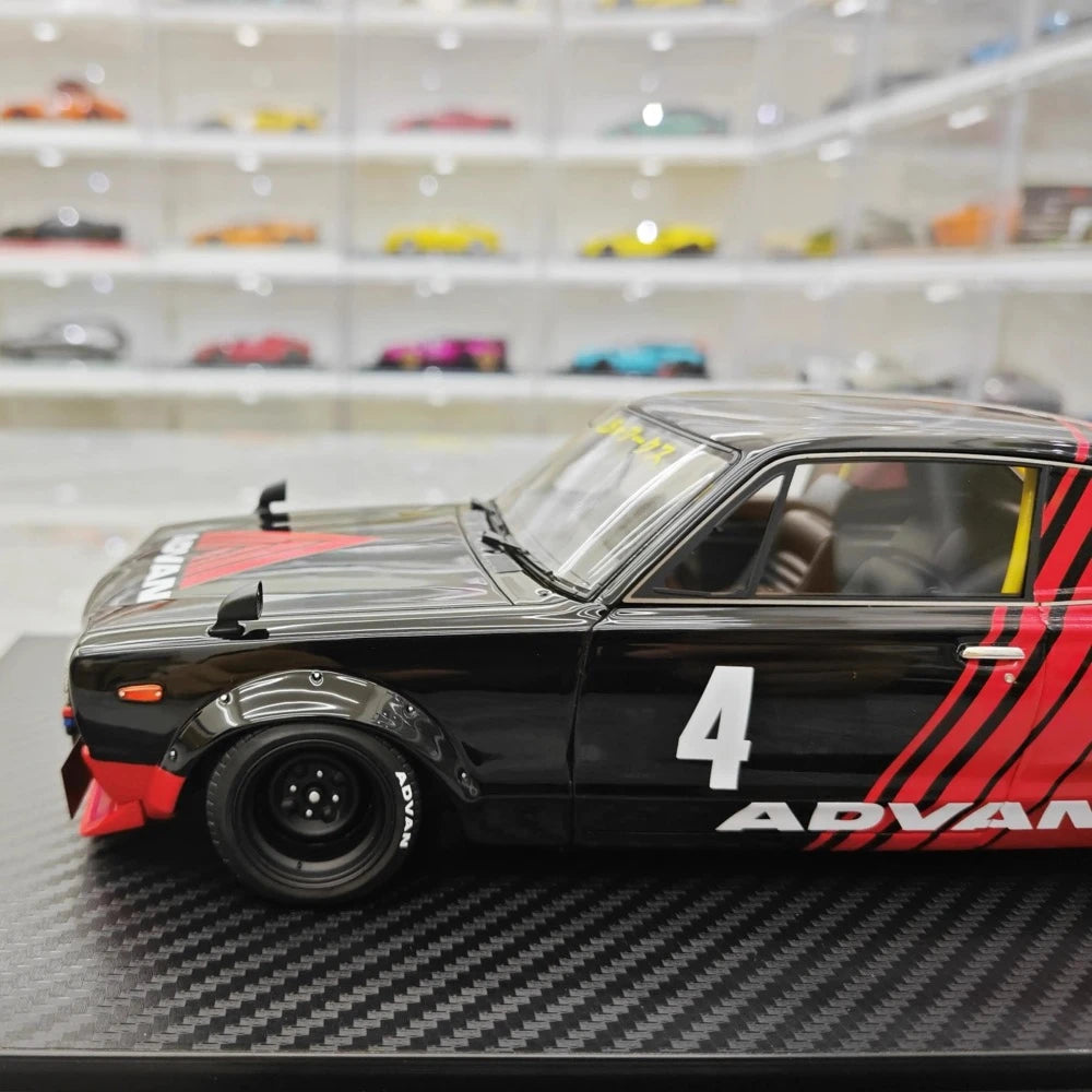 [Ignition] 1:18 Nissan 1971 Skyline LBWK Hakosuka 2Door Black Model Car Resin